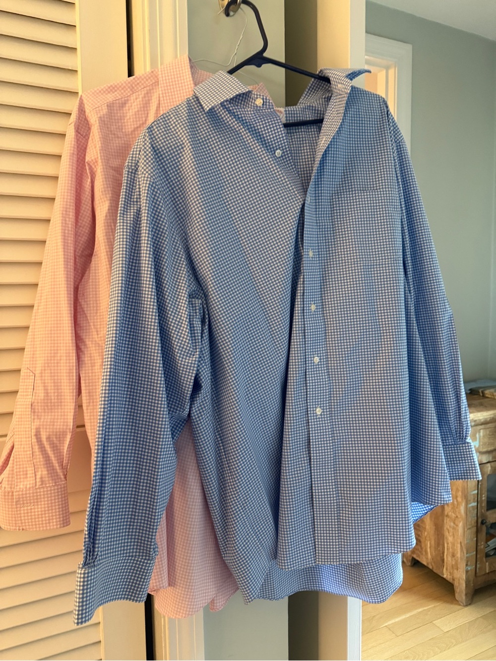 Brooks Brothers Blue and Pink Gingham Dress Shirts